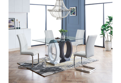 D1628 - 7 Piece Dining Room Set (Dining Table And 6 Dinning Chairs) - White