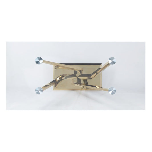 Barnard - Dining Table - Clear Glass & Mirrored Gold