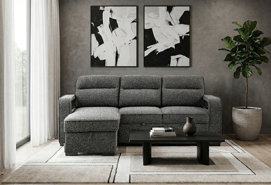 U2601 - Reversible Sofa Bed With Drop Down Table And Speaker - Dark Gray