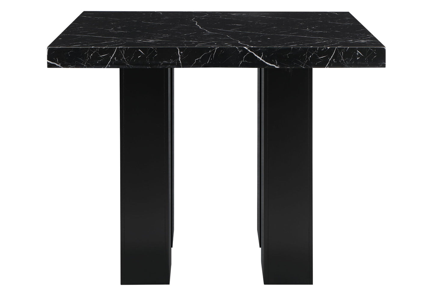D04 - 7 Piece Dining Room Set (Black Bar Table And 6 Bar Stools) - Black