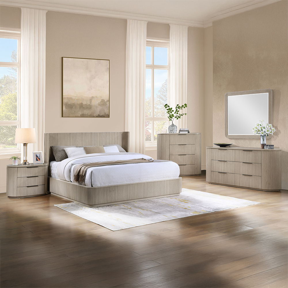 Leanna - Mirror - Light Oak