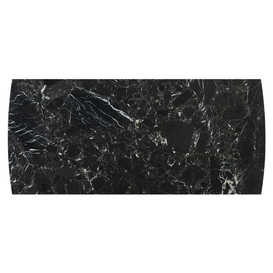 Estella - Dining Table With Marble Top - Black Natural Marble Top & Walnut