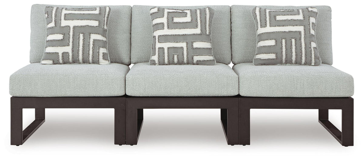 Beachloft - 3-Piece Outdoor Sectional - Black / Gray