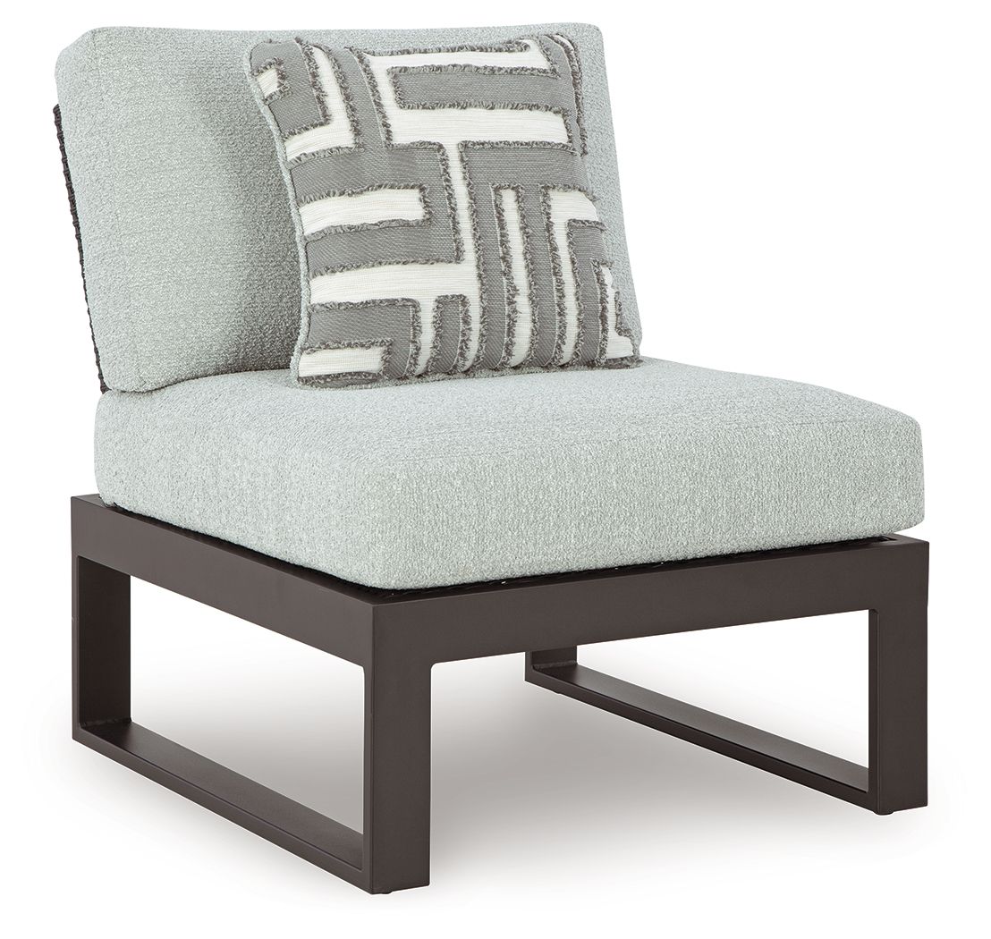 Beachloft - 5-Piece Outdoor Sectional - Black / Gray