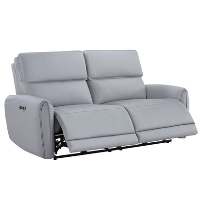 Jeromie - Power Motion Sofa With USB Port - Gray Synthetic Leather