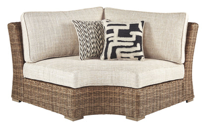 Beachcroft - Curved Corner Chair w/Cushion - Beige