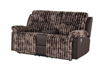 U6028 - Reclining Sofa / Console Reclining Loveseat - Brown