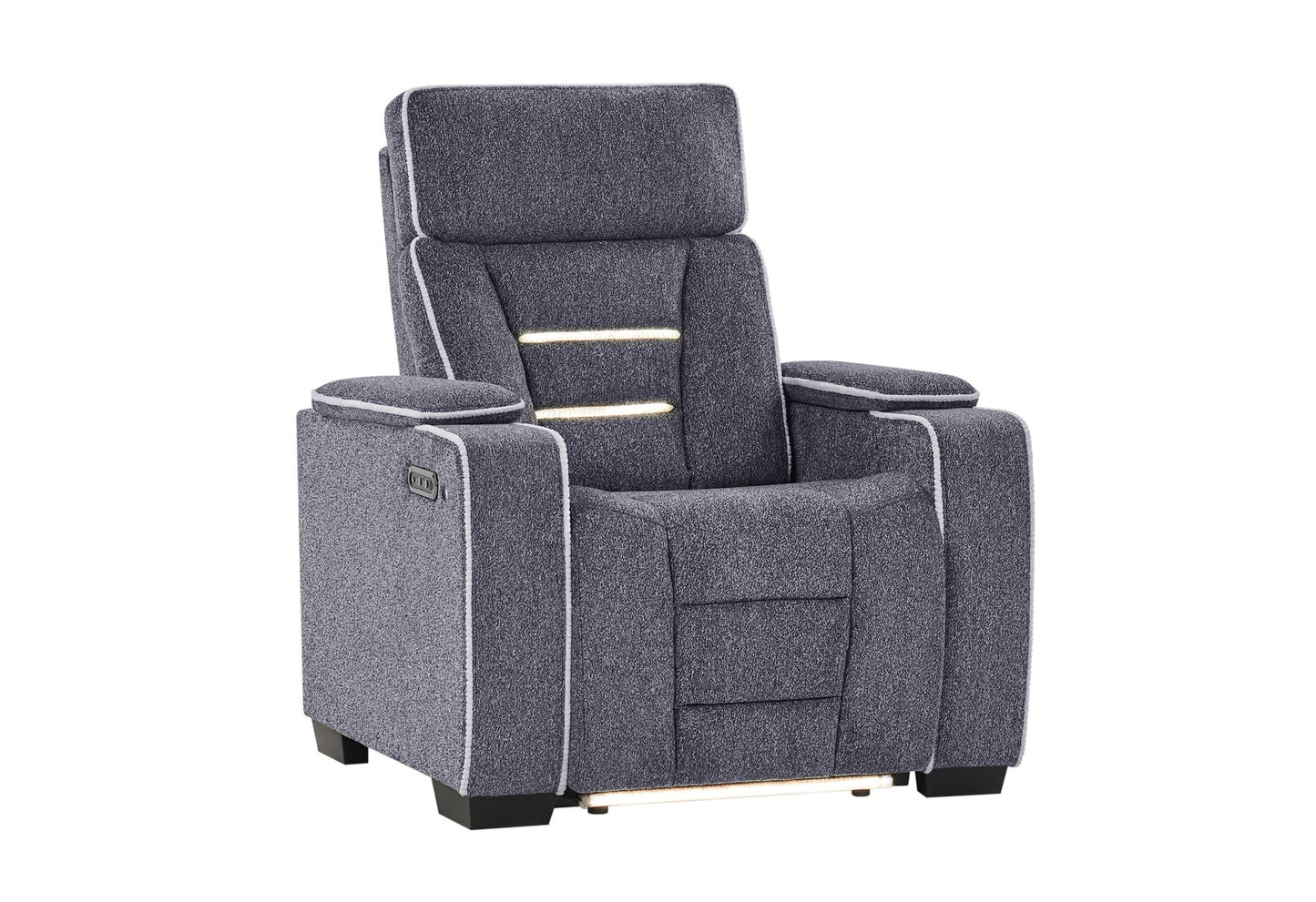U1895 - P2 Recliner With IS And LED - Dark Gray