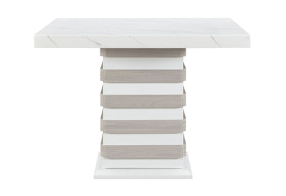 D2507 - Bar Table With Hidden Storage In The Base - White