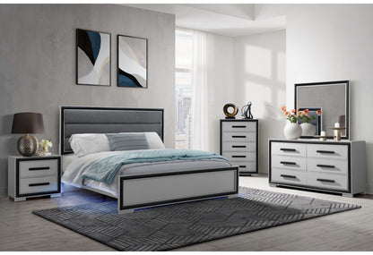 Amelia - Nightstand - Gray / Black