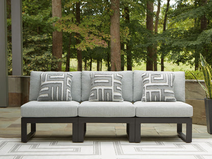Beachloft - 3-Piece Outdoor Sectional - Black / Gray