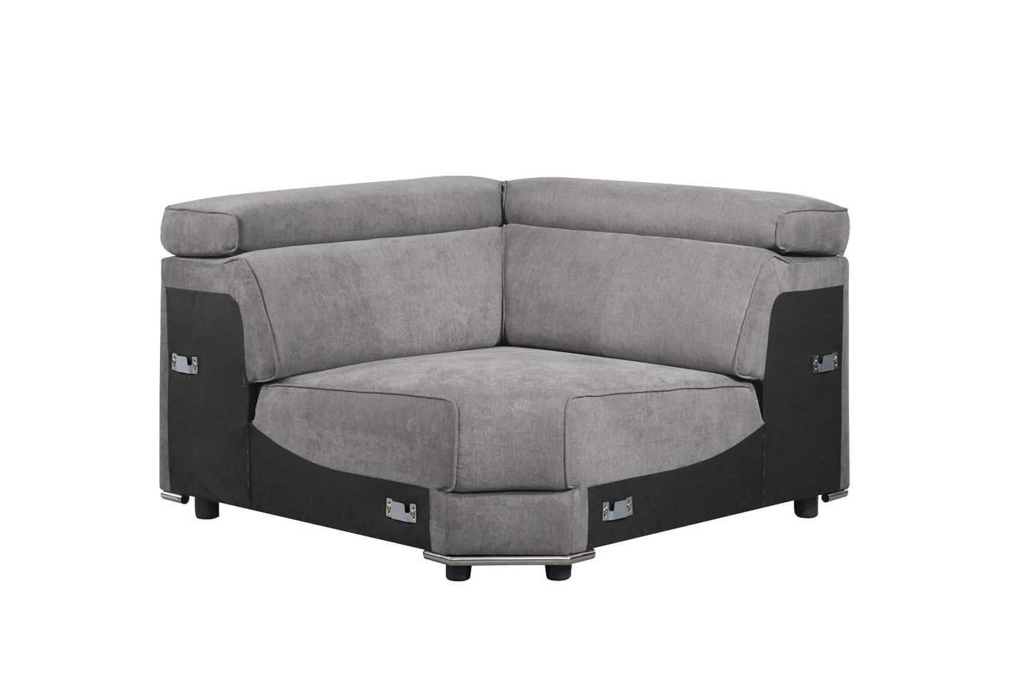 Alwin - Modular Wedge - Dark Gray Fabric