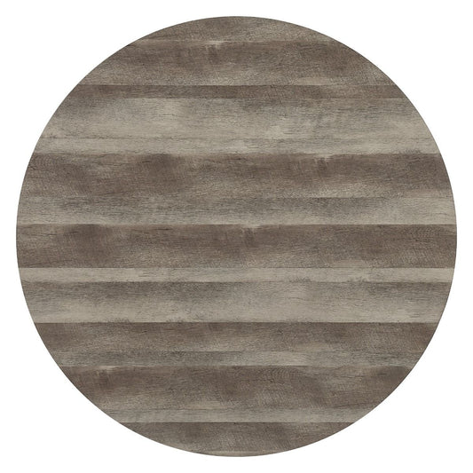 Zudora - Round Dining Table - Antique Oak & Black