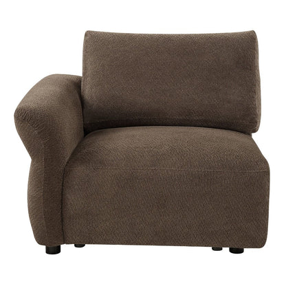 Theodore - Modular Left Facing Arm Chair - Brown Chenille
