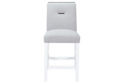 Monaco - 9 Piece Dining Room Set (Dining Table And 8 Dinning Chairs) - Gray / White