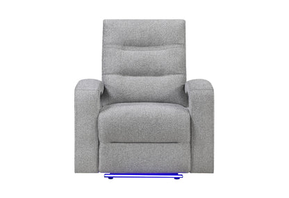 U6611 - Power Recliner With LED - Dark Gray